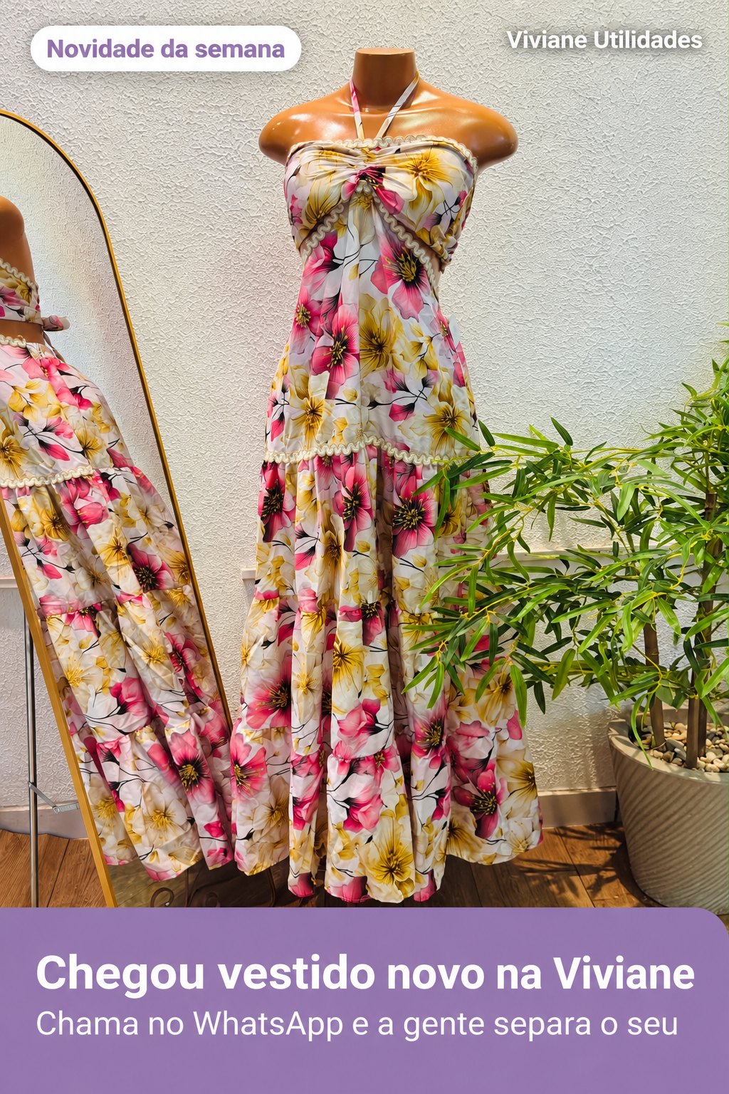 Chegou vestido novo na Viviane